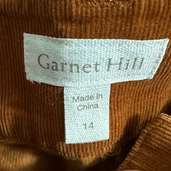 Garnet Hill Corduroy Wide Leg Crop Ankle Pants - Picture 4 of 8